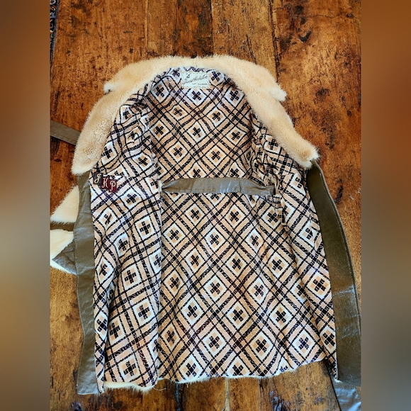 Famous David Hochstein Furrier Fox and Leather dress coat - Vintage - Picture 4 of 15